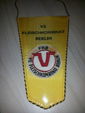 DDR Wimpel VE Fleischkombinat Berlin gesticktes Emblem, Logo,Aufnäher