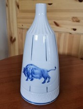 Porzellan Vase weiß blau