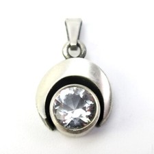 Sten & Laine Finnland Designer Anhänger 925 Sterling Silber Bergkristall Vintage