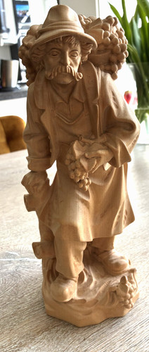 Holzfigur weinbauer 20cm - holzfigur,
