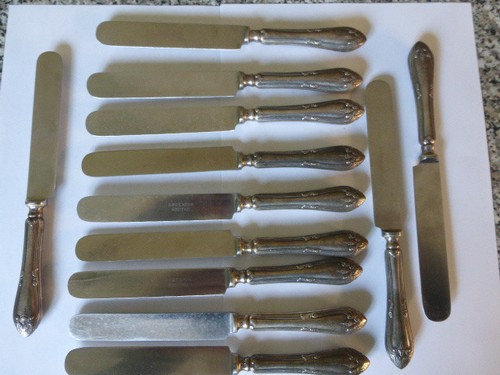 Antike versilberte messer - 12,