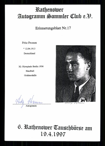 Fritz fromm olympiasieger 1936 - fromm,