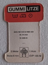 Verpackung  "Gummilitze" aus der DDR