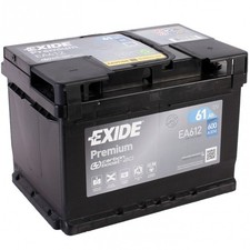 Autobatterie 61AH 12V 600A/EN Exide EA612 statt 54Ah 55Ah 56Ah 60Ah 62Ah 64Ah
