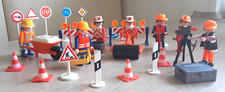 Baustelle Verkehrsschilder 7 Bauarbeiter mit viel Zubehör Playmobil
