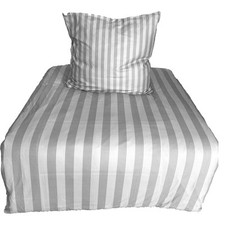 Hochwertige Flanell Bettwäsche Streifen Grau 2tlg.4tlg. diverse Größen