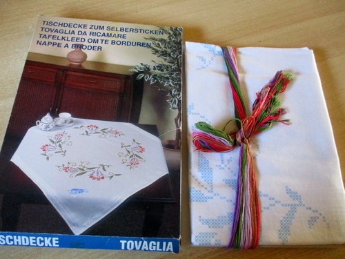 Tischdecke zum besticken x - tischdecke,