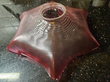 Lampenschirm  Jugendstil Glas Rosa 25 cm Original 