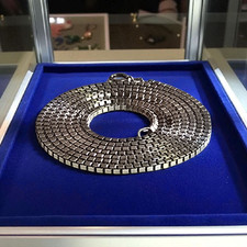 * Schwere Halskette / Venezia  * unisex  * signiert * Silber 835 * (1536)