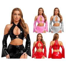 DE Damen Wetlook Crop Top