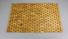 Badematte Bambus 80 x 50 cm Vorlege Badezimmerteppich Bambusmatte F3-BM
