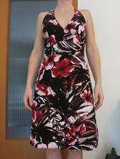 Kleid schwarz weiß pink