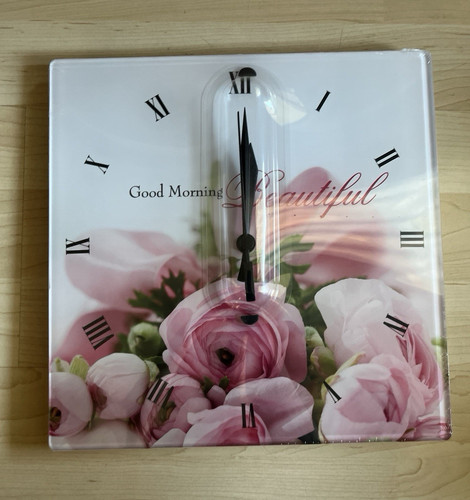 Wanduhr analog blumenmotiv - analog,,