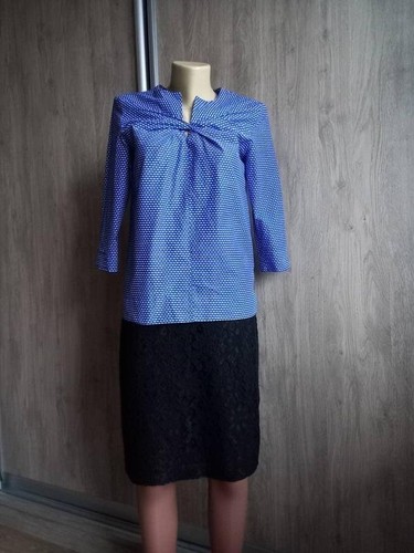 Women cos shirt navy - navy, cotton