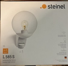 STEINEL Sensor-Außenleuchte Wandleuchte mit Bewegungsmelder  / weiß