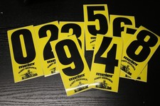 9 Stück Startnummer-Aufkleber Kart Racing Leihkart