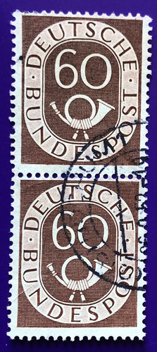 Brd bund 1951 posthorn pf - 1951,
