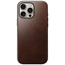 Nomad Modern Leather Case iPhone 16 Pro Max Rustic Brown Horween Schutzhülle