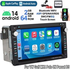 Für VW Polo 9N Golf 4 Passat B5 T5 Carplay Android 14 2+64G Autoradio GPS Kamera