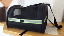 Hunde Transportbox Tragetasche Katzen Haustierkorb 38x25x25 cm schwarz 