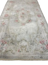 Reine Natur Seide Peking Semi Antik  Blau Grau Handgeknüpft 190x70cm 206418