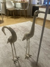 Gartenstecker Reiher Kranich Deko Metall Vogel Beet Stecker Skulptur Figur