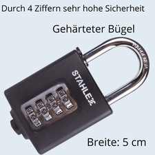 Vorhängeschloss Zahlenschloss Kombinationsschloss Schloss 4-stelliger Code