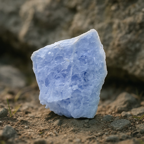 Blauer calcit rohstein - blauer,