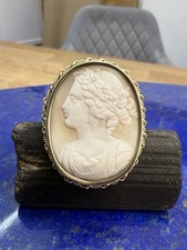 Antike Silber Kamee Brosche