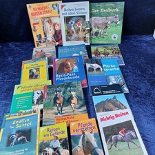 Konvolut - 16 x Pferdebücher - Reiten lernen, Pferdesprache, Pferdepflege, Esel