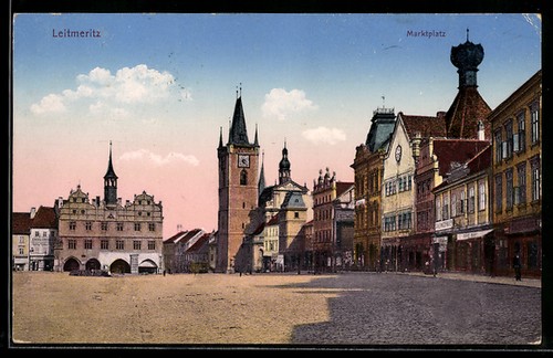Leitmeritz der marktplatz - leitmeritz,,