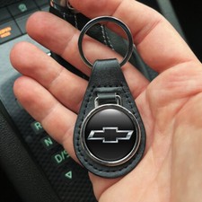 Chevrolet Leder Schlüsselanhänger mit silicone runden logo Key fob