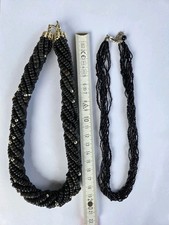 Modeschmuck 80er Jahre aus Nachlass # Set zwei Schwarze Ketten Retro