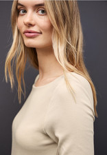 Street One | Basic Langarmshirt "Lanea" | Farbe: cotton beige 16667, 324176