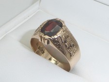 333 Rotgold 8K Gold Ring Rot Stein Granat Goldring 4 g RG 65 - 20,6 mm 9582