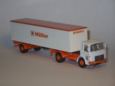 Wiking MÜLLER Drogeriemarkt MAN F6 Nahverkehr Koffersattelzug 2/1
