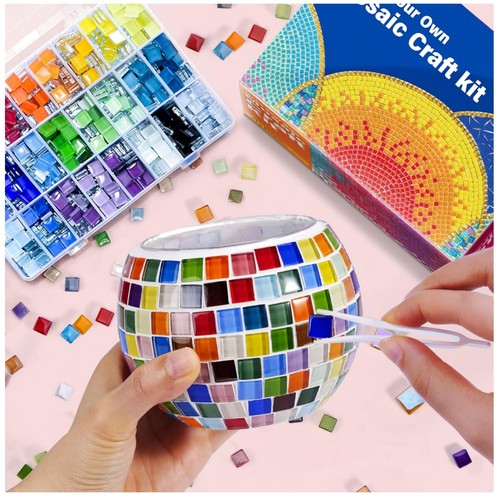 Mosaik bastelset kerzenhalter - mosaik,