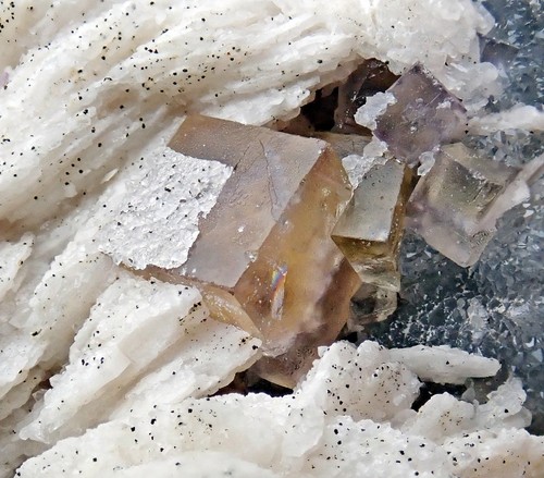 Rare fluorite crystal - crystal, baryte