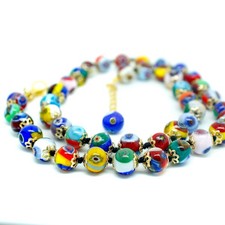 Murano glas halskette gold - halskette,