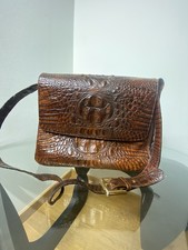 Vintage Schultertasche Braun Schlangenlederoptik Damen Handtasche Tasche 90er