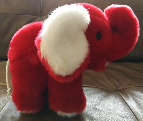 Roter elefant mit weiß - mit,