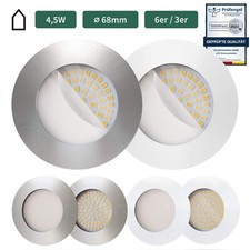 LED Einbaustrahler 230V 4,5W 68mm warmweiß 3000K LED Spot flach B-WARE
