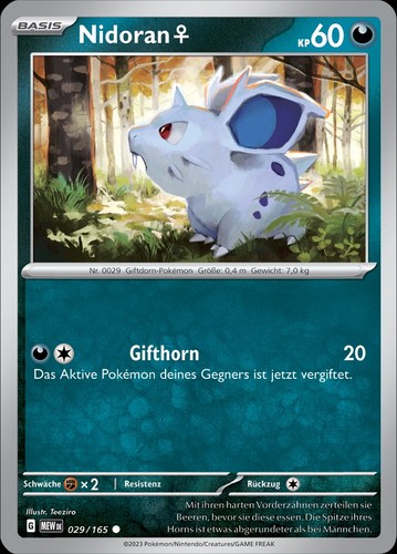 Pokemon karten 151 nidoran - karten,