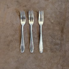 Drei Kuchengabeln WMF Dekor "Kreuzband" (Modell 200) Gabel 3er-Set 100er Auflage