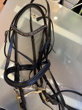 Otto Schumacher Kandare Größe 2 Schwarz WB Mit Original Sprenger Gebissen