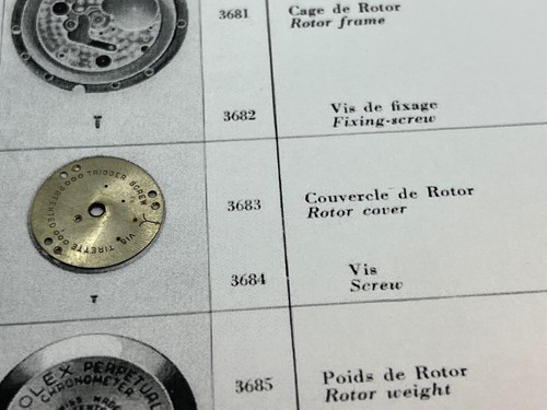 Rolex rotor cover 3683 - rolex,