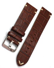 24mm /22 Vintage Kalbsleder Germany handmade BAND Alligator Narbung Uhrenarmband