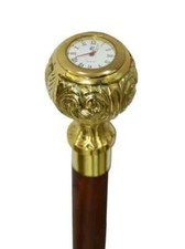 Funktionsstil Spion Uhr Messing Kopf Griff Gehstock Handarbeit Stil