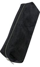 Federtasche Federmappe Pencil Case in Cord Schwarz  Stylisches Schule Uni Unisex
