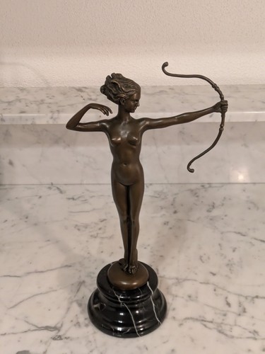 Bronzefigur akt bogenschützin - akt,